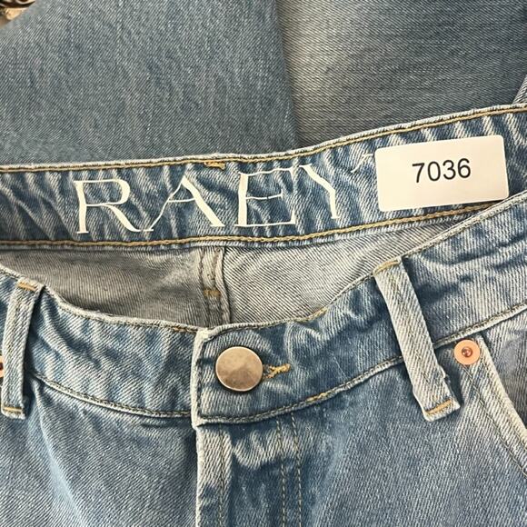 Raey Jeans Women's Size 32 Straight High Rise Cropped Organic Cotton Button Fly - Picture 4 of 11